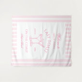 Laatste Toast op de Coast Beach Roze Bachelorette Wandkleed (Voorkant (horizontaal))