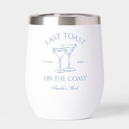 Laatste Toast op de Coast Blue Bachelorette (Achterkant)