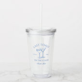 Laatste Toast op de Coast Blue Bachelorette Acryl Drinkbeker (Voorkant)