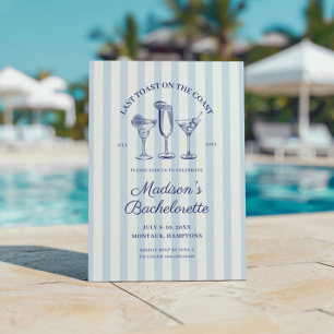 Laatste toast op de Coast Blue Bachelorette Weeken Kaart