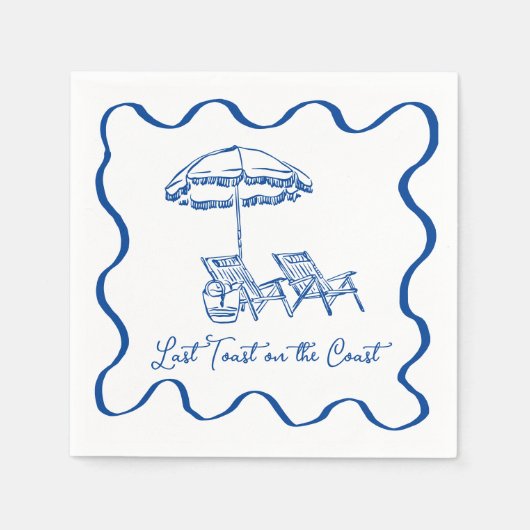 Laatste Toast op de Coast Cocktail servet (Voorkant)