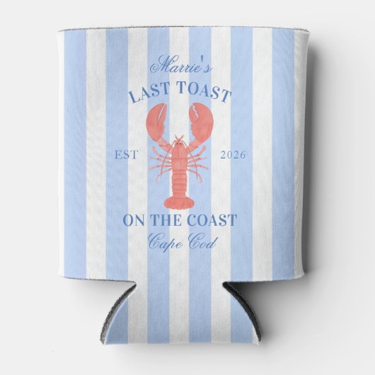 Laatste toast op de Coast Lobster Bachelorette Blikjeskoeler (Voorkant)