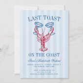Laatste toast op de Coast Lobster Bachelorette Par Kaart (Voorkant)