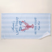 Laatste toast op de Coast Lobster Bachelorette Par Strandlaken (Voorkant)