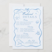 Laatste Toast op de Coast Script Bachelorette Part Kaart (Achterkant)