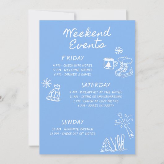 Laatste toast op de hellingen Bachelorette Kaart (Achterkant)