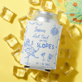 Laatste toast op de hellingen Bachelorette Weekend Blikjeskoeler