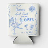 Laatste toast op de hellingen Bachelorette Weekend Blikjeskoeler (Voorkant)