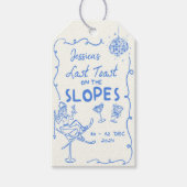 Laatste toast op de hellingen Bachelorette Weekend Cadeaulabel (Voorkant)