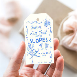 Laatste toast op de hellingen Bachelorette Weekend Cadeaulabel