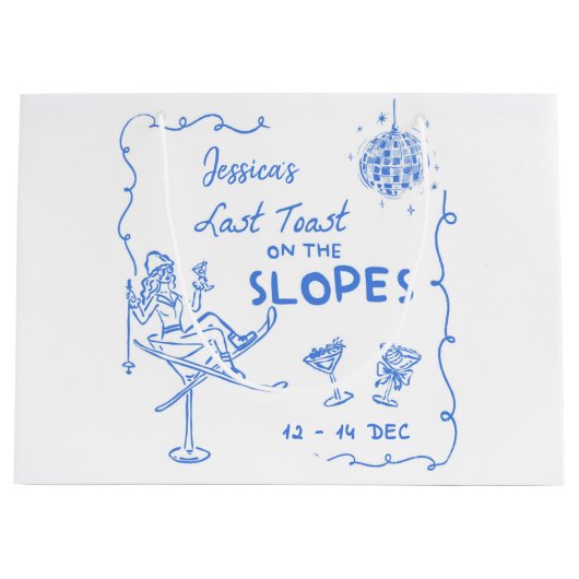 Laatste toast op de hellingen Bachelorette Weekend Groot Cadeauzakje (Voorkant)