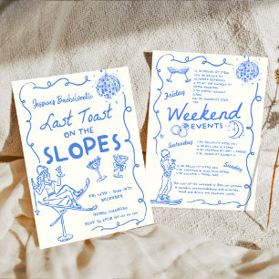 Laatste toast op de hellingen Bachelorette Weekend Kaart