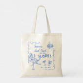 Laatste toast op de hellingen Bachelorette Weekend Tote Bag (Achterkant)