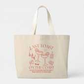 Laatste toast op de koraalkust grote tote bag (Achterkant)