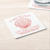 Laatste toast op de koraalkust kartonnen onderzetters (Schuin)