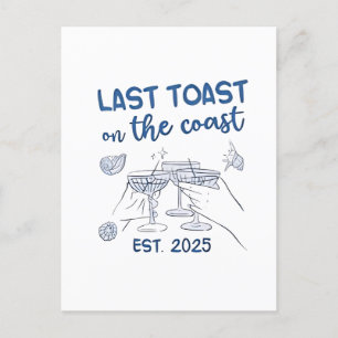 Laatste toast op de kust 2025 feestdagenkaart