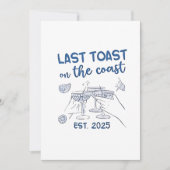 Laatste toast op de kust 2025 save the date (Voorkant)