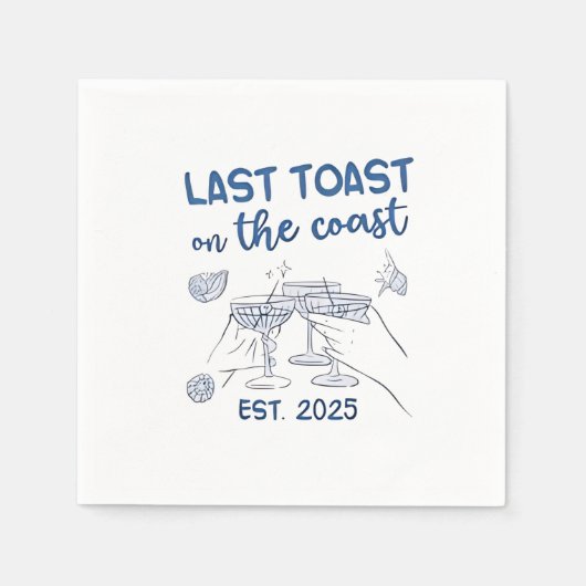 Laatste toast op de kust 2025 servet (Voorkant)