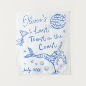 Laatste toast op de kust achtergrond, strand Bache Wandkleed (Voorkant)