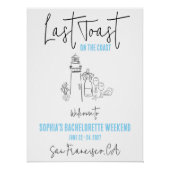 Laatste toast op de kust Afscheidscadeau voor de B Perfect Poster (Voorkant)