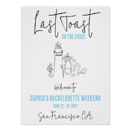Laatste toast op de kust Afscheidscadeau voor de B Perfect Poster