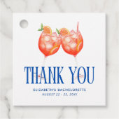Laatste toast op de kust Aperol Spritz Bachelorett Bedankjes Labels (Voorkant)