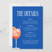 Laatste toast op de kust Aperol Spritz Bachelorett Kaart (Achterkant)