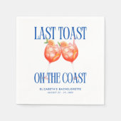 Laatste toast op de kust Aperol Spritz Bachelorett Servet (Voorkant)