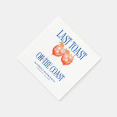 Laatste toast op de kust Aperol Spritz Bachelorett Servet (Hoek)