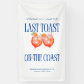 Laatste toast op de kust Aperol Spritz Bachelorett Spandoek (Verticaal)