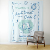 Laatste toast op de kust Bachelorette achtergrond Wandkleed (In situ)
