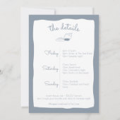 Laatste Toast op de Kust Bachelorette Beach Weeken Kaart (Achterkant)