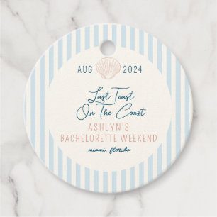 Laatste Toast Op De Kust Bachelorette Favor Tag Bedankjes Labels