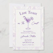 Laatste Toast op De Kust Bachelorette Feest Kaart (Voorkant)