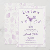 Laatste Toast op De Kust Bachelorette Feest Kaart (Voorkant / Achterkant)