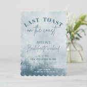 Laatste toast op de kust Bachelorette feest Kaart (Staand voorkant)