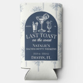 Laatste toast op de kust Bachelorette gepersonalis Seltzer Blikjeskoeler (Achterkant)