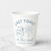 Laatste Toast op de Kust Bachelorette Party Bekers (Voorkant)
