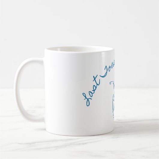 Laatste Toast op de kust Bachelorette Party Design Koffiemok (Links)