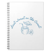 Laatste Toast op de kust Bachelorette Party Design Notitieboek (Voorkant)