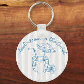 Laatste Toast op de kust Bachelorette Party Design Sleutelhanger (Voorkant)