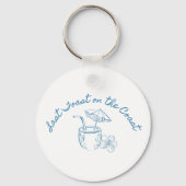 Laatste Toast op de kust Bachelorette Party Design Sleutelhanger (Achterkant)