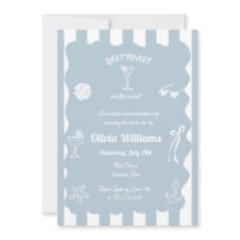 Laatste toast op de kust Bachelorette Party Uitnod