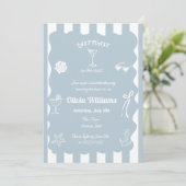 Laatste toast op de kust Bachelorette Party Uitnod Kaart (Staand voorkant)