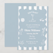 Laatste toast op de kust Bachelorette Party Uitnod Kaart (Voorkant / Achterkant)