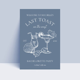 Laatste toast op de kust Bachelorette Party Welkom Poster