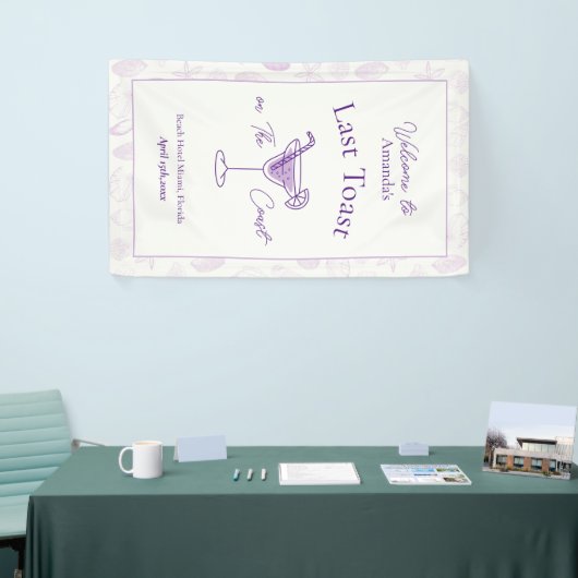 Laatste toast op de kust Bachelorette Party Welkom Spandoek (Beurs)