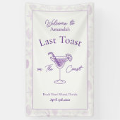 Laatste toast op de kust Bachelorette Party Welkom Spandoek (Verticaal)