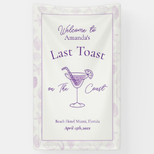 Laatste toast op de kust Bachelorette Party Welkom Spandoek