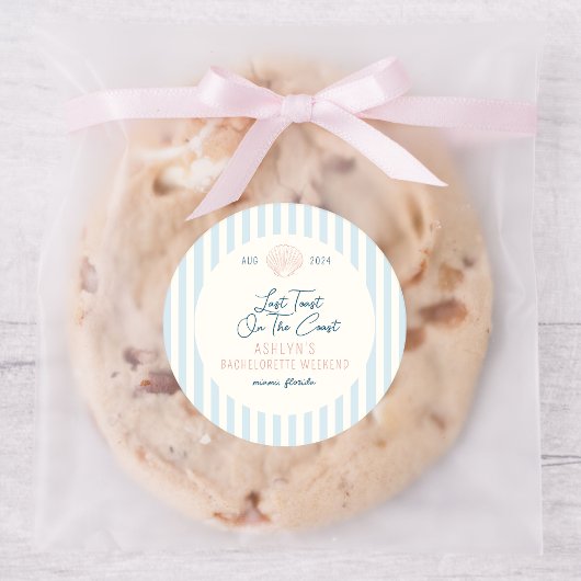 Laatste Toast Op De Kust Bachelorette Ronde Sticke Sticker